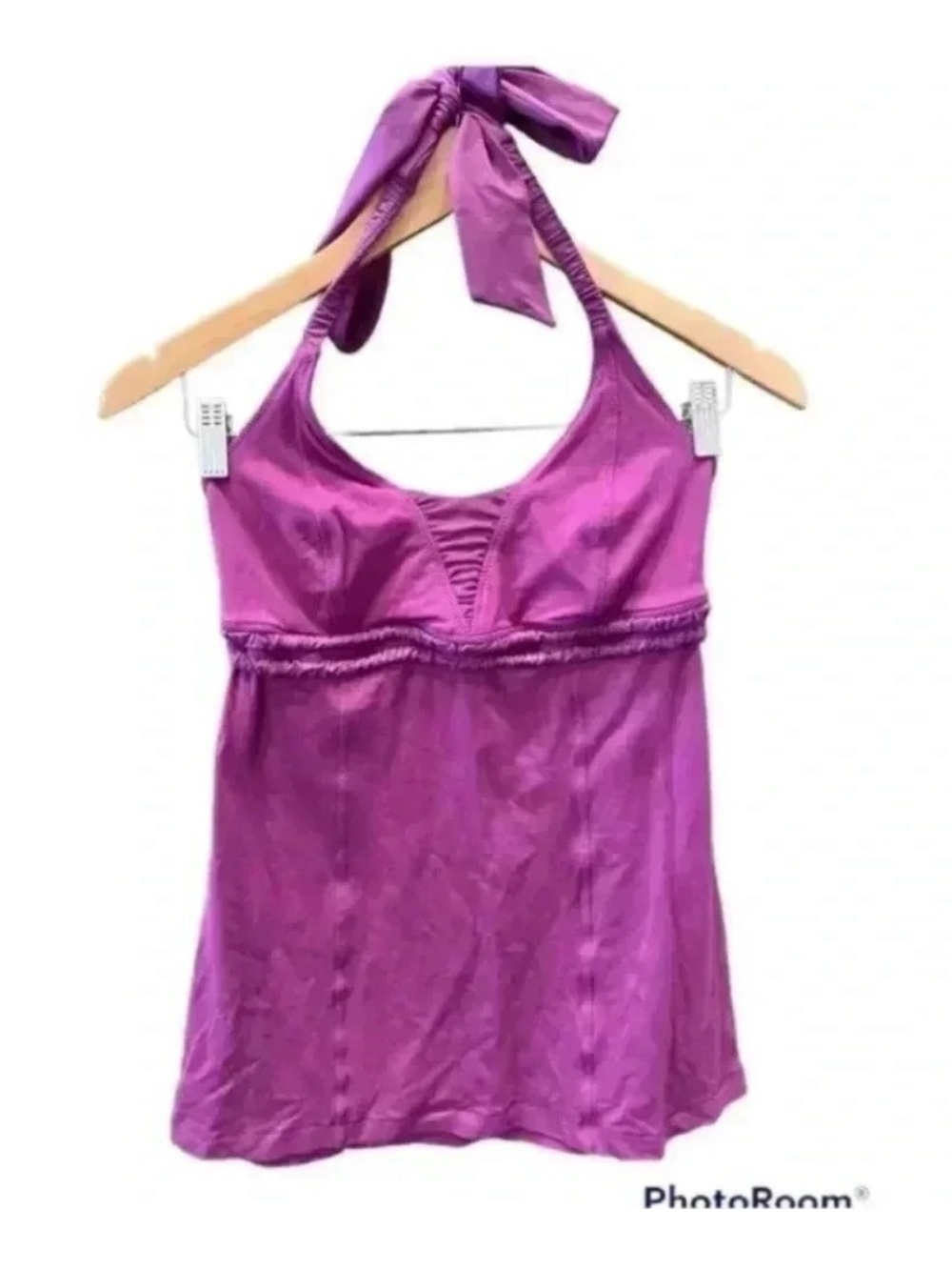 Lululemon Womens Size 8 Dignity Open Back Purple Halter Top Athletic Workout
